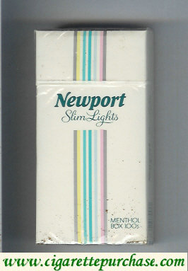 Newport Slim Lights Menthol hard box 100s cigarettes